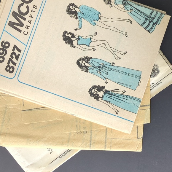 Vintage McCall's 8727 Brooke Shields Fashion Doll Clothing  Sewing Pattern - Picture 10 of 10